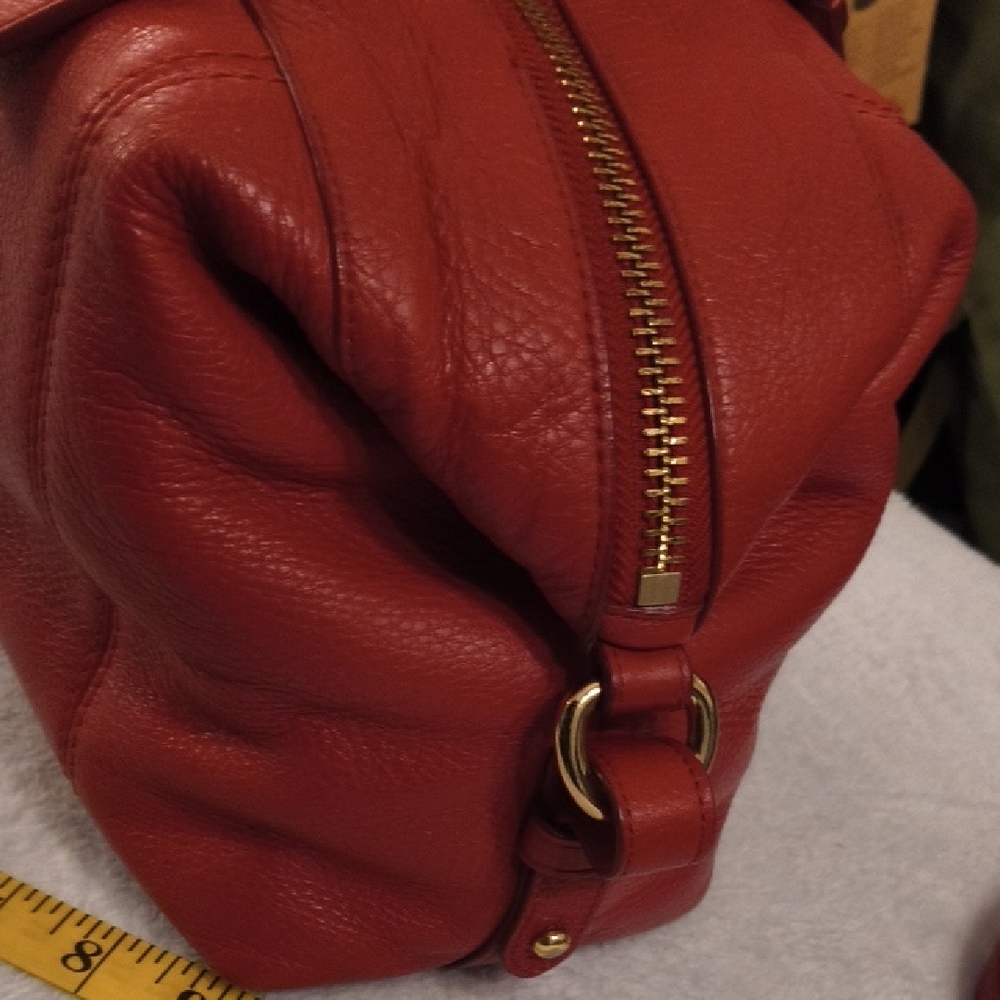 Coach Cherry Red Leather Satchel - Picture 3 of 16